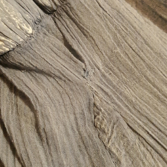 NOELLE DUSTY BLUE BATIK  PEASANT SKIRT, S/M - Picture 7 of 7